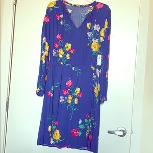 Beautiful Blue Floral Print Dress